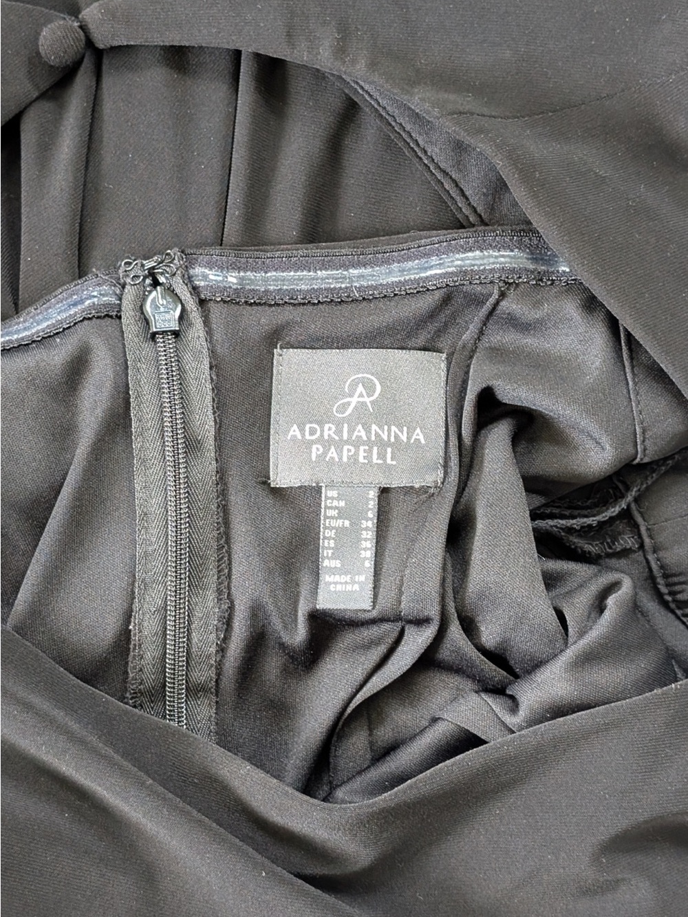 Adrianna Papell Black Evening Dress with Hidden Back Zip - Picture 6 of 9